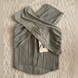 NWT ZARA cross neck top
